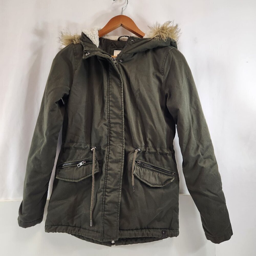 ONLY Olive Green Quilted Jacket Size XS